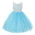 Kids Dream Little Girls Aqua Lace Tulle Sleeveless Easter Dress 2-6 - SophiasStyle.com